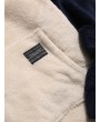Color-blocking Long Sleeves Pocket Hoodie - Warm White L