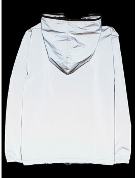 Luminous Design Zip Up Long-sleeved Jacket - Silver L