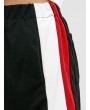 Pockets Stripes Panel Sports Shorts - Black M