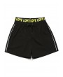  Love Graphic Drawstring Shorts - Black L