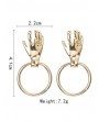 Hand Circle Earrings - Gold