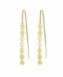 Round Disc Decoration Dangle Earrings - Gold