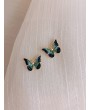 Butterfly Glazed Mini Stud Earrings - Gold