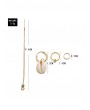 4Pcs Shell Hoop Ear Thread Earrings Set - Gold