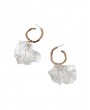 Irregular Transparent Stud Drop Earrings - Gold