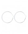 3 Pairs Alloy Hoop Earrings Set - Silver