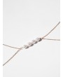 Stylish Pearl Decorate Alloy Body Chain - Gold
