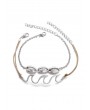 Double Layer Shell Chain Anklet Set - Silver