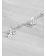 Hollow Butterfly Chain Charm Anklet - Silver