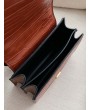Bowknot Decoration Leather Shoulder Bag - Brown