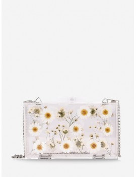 Flower Jelly Crossbody Bag - White