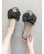 Chic Bowknot Design Outdoor Slippers - Black Eu 37