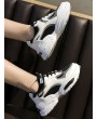 Contrast Trim Breathable Mesh Dad Sneakers - Black Eu 39