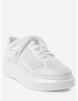 Outdoor Leisure Sport Low Heel Sneakers - White 39