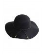 Solid Rope Wool Floppy Hat - Black