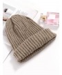 Knitted Chic Braid Winter Hat - Camel Brown