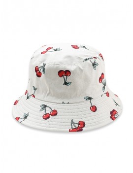 Fruit Pattern Bucket Hat - White