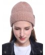 Winter Brushy Solid Elastic Hat - Pink