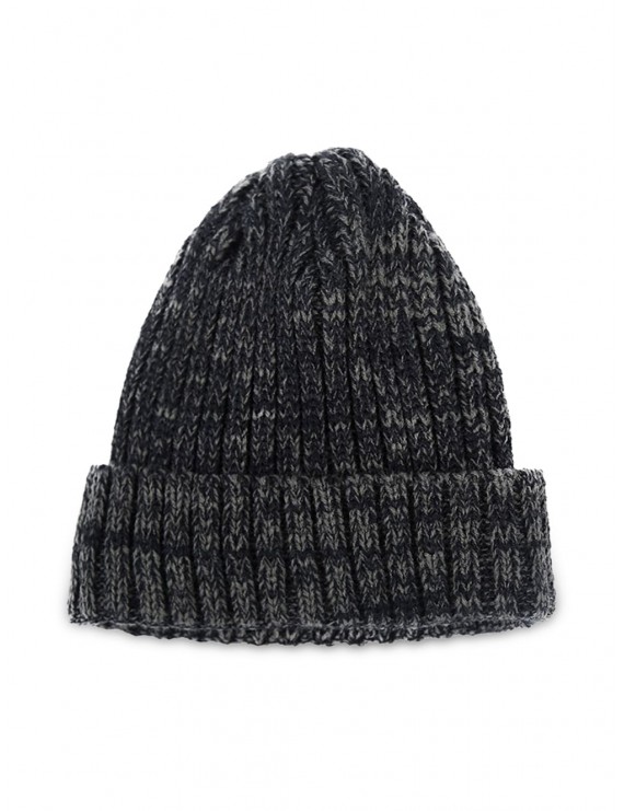 Winter Knitted Simple Elastic Classic Hat - Black