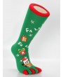Christmas Owl Full Toe Socks - Clover Green