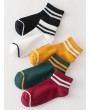 Striped Sport Breathable Ankle Socks - Multi-a
