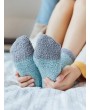 Winter Fleece Home Floor Socks - Blue Gray