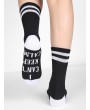 Santa Claus Fun Letters Mid Calf Socks - Black