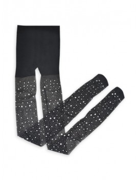 Star Pattern Breathable Leggings - Black