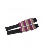 Striped Knee Knitted Sleeve Socks - Black