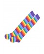 Rainbow Thigh High Socks Arm Gloves Set - Purple