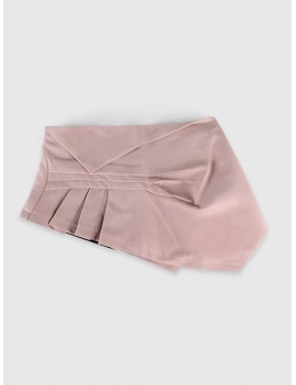 Ruffle Design Wide Waist Belt - Pig Pink