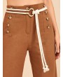 Casual Two Layers Rope Belt - Milk White