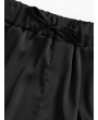 Cami Top And Shorts Satin Pajama Set - Black M