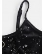  Glitter Zip Up Velvet Crop Top And Skirt Set - Black S
