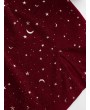  Moon And Star Metallic Thread Cami Slit Dress - Red Wine M