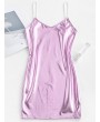 Metallic Cami Mini Party Dress - Mauve S