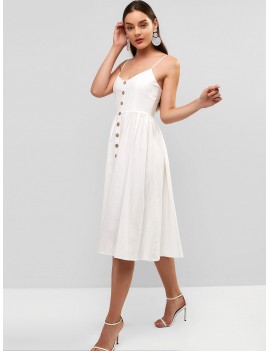  Cami Woven Midi Dress - Milk White S