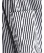 Striped Button Through Pocket Dress - Black Xl