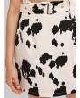  Belted Cow Print Mini Skirt - Multi-a M