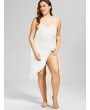 Plus Size Beach Cover-up Wrap Dress - White 5xl