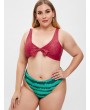  Watermelon Tied Plus Size Bikini Set - Multi-a 3x
