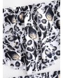 Plus Size Flounce Leopard Bikini Set - Warm White L