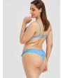  Plus Size Faux Denim Cami Bikini Set - Silk Blue 3xl