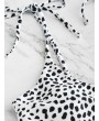  Printed Tie Bralette Bikini Set - White S