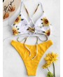  Sunflower Criss Cross Bikini Set - Rubber Ducky Yellow S