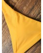 Leopard High Cut Bikini Set - Yellow S