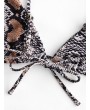  Snakeskin Bralette Cami Bikini Top - Multi-a S