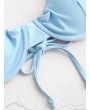  Tie Underwire Bikini Top - Day Sky Blue S