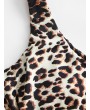  Leopard Knotted Padded Bikini Top - Multi-a L