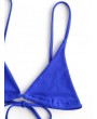  Bralette Plain String Bikini Top - Cobalt Blue S